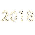 Lettering Happy New Year 2018. vector illustration Royalty Free Stock Photo