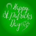 Lettering Happy St. Patricka Day