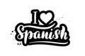 Lettering I love Spanish