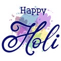 Ettering illustration for Happy holi festival