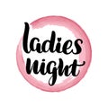 Lettering ladies night