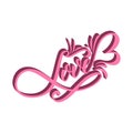 Lettering LOVE. For themes like Mother`s Day, Valentine`s Day, holidays.