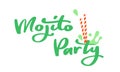 Lettering of mojito in green