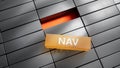 Lettering nav on metal blocks.close up of metal blocks Royalty Free Stock Photo
