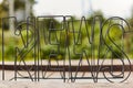 Lettering News made of wire in nature. Royalty Free Stock Photo