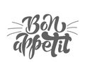 Lettering of phrase Bon appetit