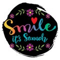 Lettering quotes motivation about life quote. Smile it`s sunnah. Royalty Free Stock Photo