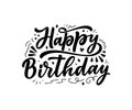 Lettering slogan for Happy Birthday. Hand drawn phrase for gift card, poster and print design. Modern calligraphy Royalty Free Stock Photo