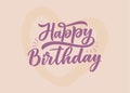Lettering slogan for Happy Birthday. Hand drawn phrase for gift card, poster and print design. Modern calligraphy Royalty Free Stock Photo