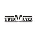 Lettering Twin Jazz logo applied for the suit and fashion business.