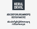 Lettering, typography. English alphabet