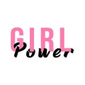 Lettering typography girl power vector eps 10 Royalty Free Stock Photo