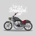 Lettering typography poster "Life is beautiful ride