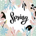 Lettering typography spring