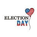 Lettering for Vote Day of the United States of America Royalty Free Stock Photo
