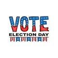 Lettering for Vote Day of the United States of America Royalty Free Stock Photo