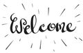 Lettering word Welcome