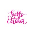 Lettering words - Hello October