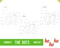Lettering Words Ho ho ho by dot to dot for children and adults. Numbers game