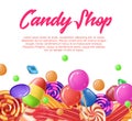 Lettering Written Candy Shop Banner Landing Page.