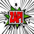 Lettering zap comic text sound Royalty Free Stock Photo