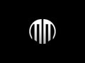 Lettermark logo MM. logo initials double letter M. Logo design identity or abbreviation letters