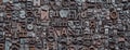 Letterpress background, close up of many old, random metal letters Royalty Free Stock Photo