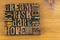 Dream risk dare hope believe try Royalty Free Stock Photo
