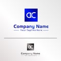 Letters AC Alphabetic Company Logo Design Template, Abjad Logo Concept Royalty Free Stock Photo
