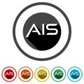 Letters AIS Logo Design Business Typography, color set