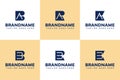 Letters BA RA KA BB RB KB Monogram Logo Set, for AB AR AK BB BR KB initials Royalty Free Stock Photo