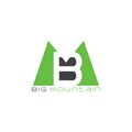 Letters bm big mountain logo vector