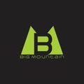 Letters bm big mountain logo vector