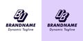 Letters BU and UB 3D Monogram Logo, Suitable for business with BU or UB initials