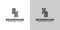 Letters BX and XB Dot Monogram Logo, Suitable for business with BX or XB initials