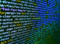 Letters, chars, and digits. Modern web network and internet telecommunication technology. Programmer Typing New Lines of HTML Code Royalty Free Stock Photo