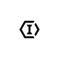 Letters COI CIO OCI OIC IOC ICO Hexagon Logo