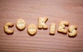 Letters of cookies