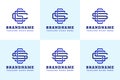 Letters CSC SCC CCS CSS SCS SSC Monogram Logo Set, suitable for any brand Royalty Free Stock Photo