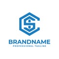 Letters CSI Hexagon Logo, for CSI, CIS, SCI, SIC, ICS, ISC initials Royalty Free Stock Photo