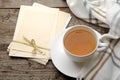 Letters and a cup of tea Royalty Free Stock Photo