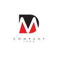 Letters dm, md Company logo design icon vector