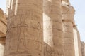 Letters, drawings and signs on the walls of ancient Egyptian temple Royalty Free Stock Photo