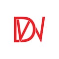 Letters dw simple linked logo vector