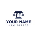 Letters FF Legal Logo, suitable for lawyer, legal, or justice with FF initials