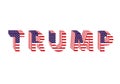 Letters from flag Trump Donald election table