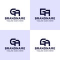 Letters GA Monogram Logo Set, suitable for any business with AG or GA initials