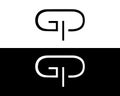 Letters GP Logo Design. Simple and Creative