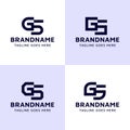 Letters GS Monogram Logo Set, suitable for any business with SG or GS initials