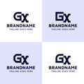 Letters GX Monogram Logo Set, suitable for any business with XG or GX initials